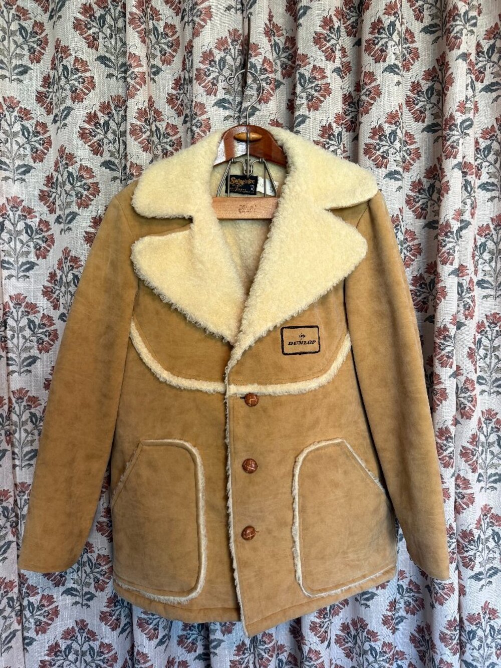 Swingster Faux Shearling Suede Rancher Coat Medium